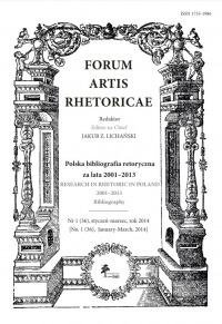 Forum Artis Rhetoricae Nr 1 (36) styczeń-marzec, 2014
