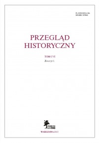 Przegląd Historyczny, rok 2015, nr 1