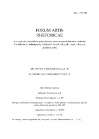 Forum Artis Rhetoricae Nr 3-4 (5-6), czerwiec-grudzień, rok 2005