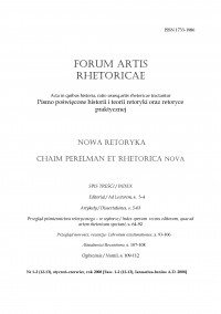 Forum Artis Rhetoricae Nr 1-2 (12-13), styczeń-czerwiec, rok 2008