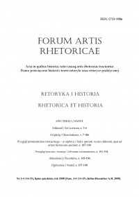 Forum Artis Rhetoricae Nr 3-4 (14-15), lipiec-grudzień, rok 2008