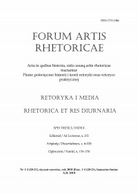 Forum Artis Rhetoricae Nr 1-2 (20-21), styczeń-czerwiec, rok 2010