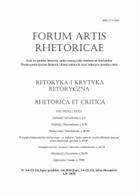 Forum Artis Rhetoricae Nr 3-4 (22-23), lipiec-grudzień, rok 2010