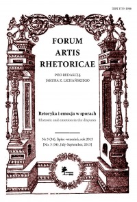 Forum Artis Rhetoricae Nr 3 (34), lipiec-wrzesień, rok 2013