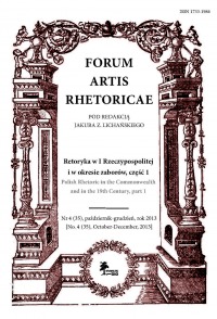 Forum Artis Rhetoricae Nr 4 (35), październik-grudzień, rok 2013
