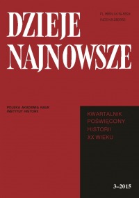Dzieje Najnowsze, rok 2015, nr 3