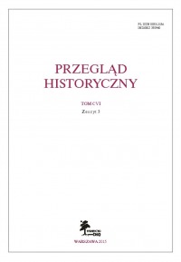 Przegląd Historyczny, rok 2015, nr 3