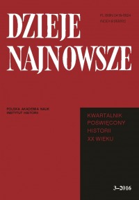 Dzieje Najnowsze, rok 2016, nr 3