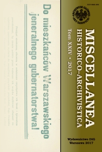 Miscellanea Historico-Archivistica, tom XXIV
