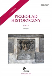 Przegląd Historyczny, rok 2019, nr 2