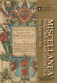 Miscellanea Historico-Archivistica, tom XXVIII