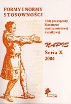 Napis. Seria X. Formy i normy stosowności...