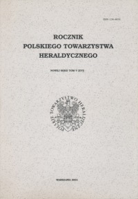 Rocznik Polskiego Towarzystwa Heraldycznego, nr V (XVI)