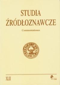 Studia Źródłoznawcze, tom 42