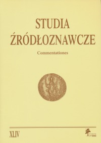 Studia Źródłoznawcze, tom 44