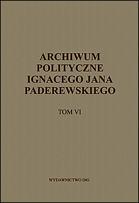 Archiwum polityczne Ignacego Jana Paderewskiego, t.6, 1915 – 1941
