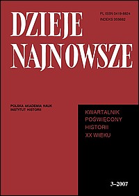 Dzieje Najnowsze, rok 2007, nr 3
