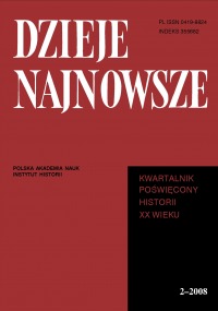 Dzieje Najnowsze, rok 2008, nr 2