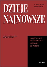Dzieje Najnowsze, rok 2008, nr 3