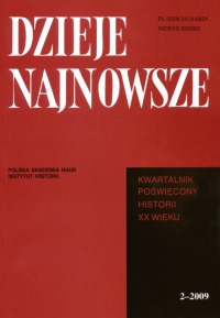 Dzieje Najnowsze, rok 2009, nr 2