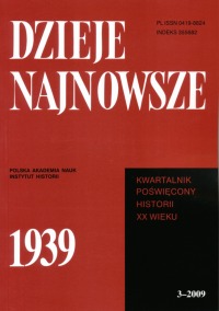 Dzieje Najnowsze, rok 2009, nr 3
