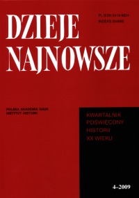 Dzieje Najnowsze, rok 2009, nr 4