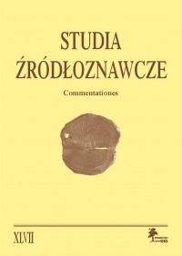 Studia Źródłoznawcze, tom 47