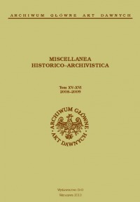 Miscellanea Historico-Archivistica, tom XV-XVI