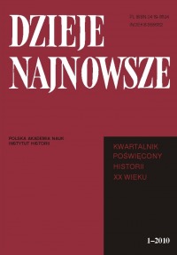 Dzieje Najnowsze, rok 2010, nr 1