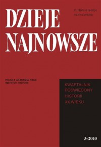 Dzieje Najnowsze, rok 2010, nr 3