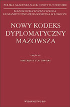 Nowy kodeks dyplomatyczny Mazowsza, t. 3