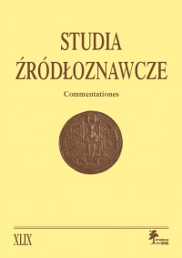 Studia Źródłoznawcze, tom 49