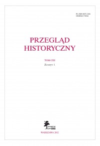 Przegląd Historyczny, rok 2012, nr 1